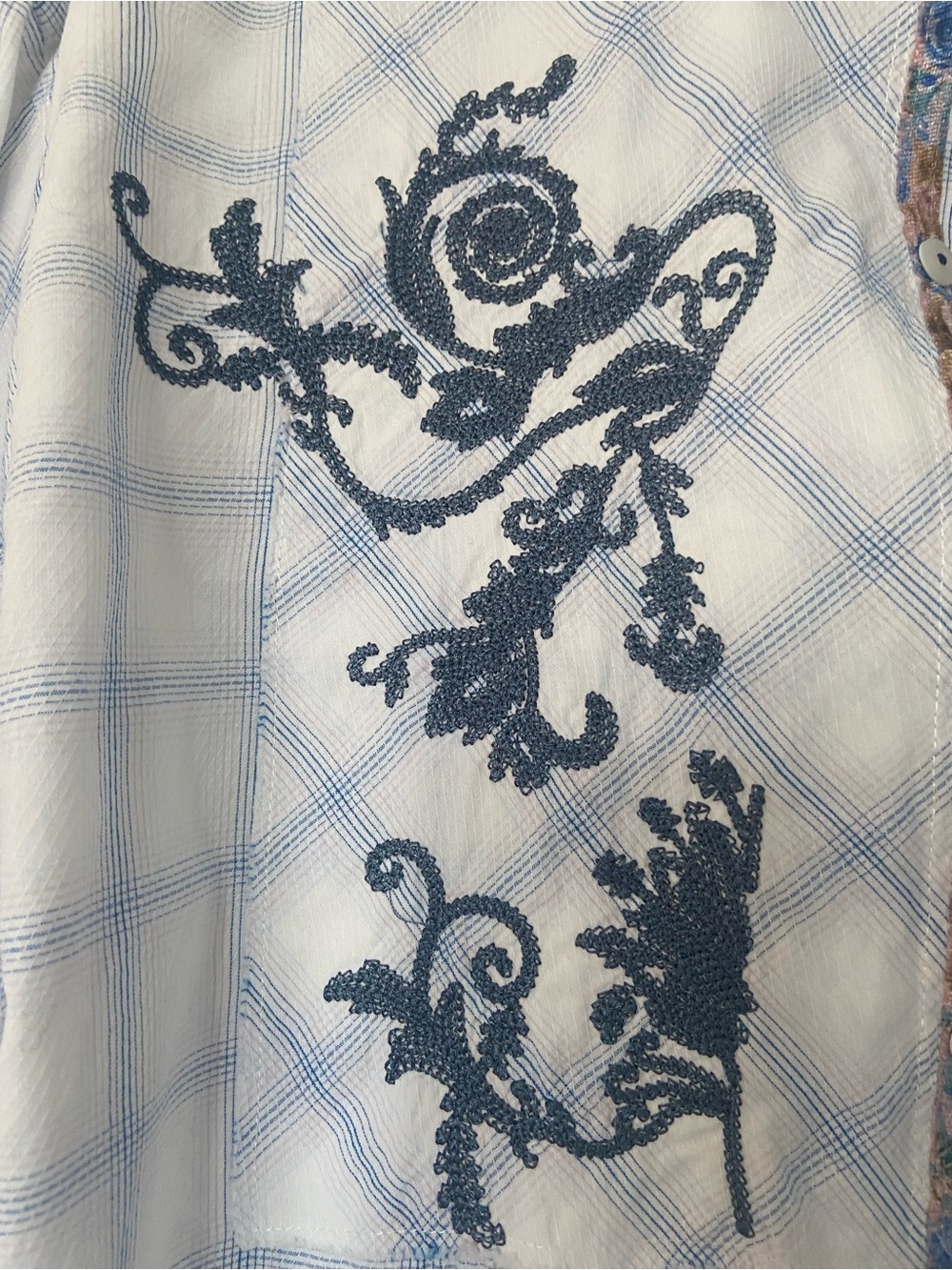 English Laundry Men’s XL Embroidered Button Down Shirt Plaid Designer Casual - Picture 9 of 15
